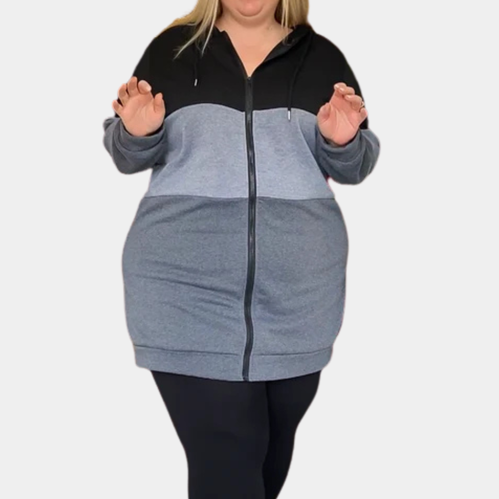 Damen Winterjacke Lang Kapuze Reißverschluss