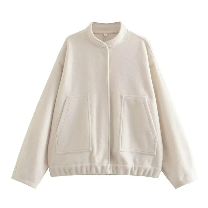 Übergroße Flauschjacke Mit Taschen Damen