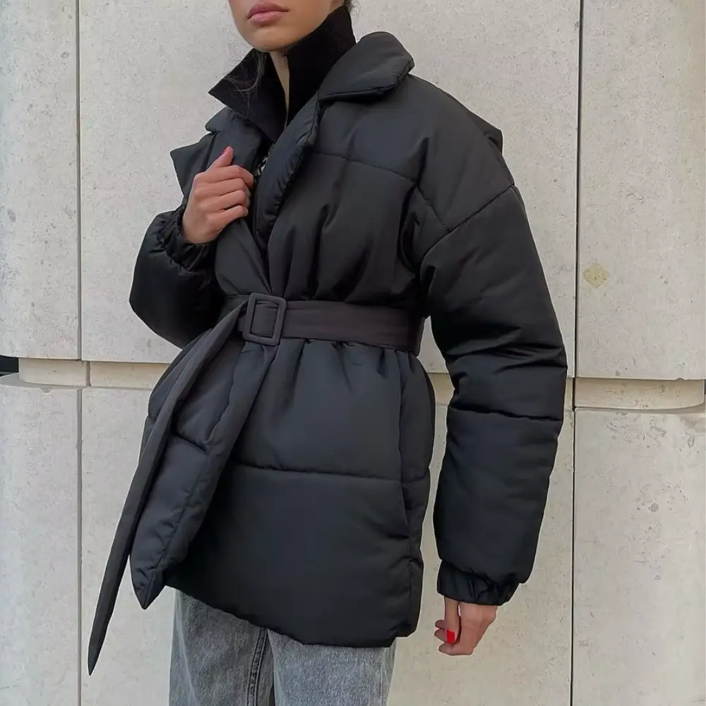 Warme Winterjacke Damen Baumwolle