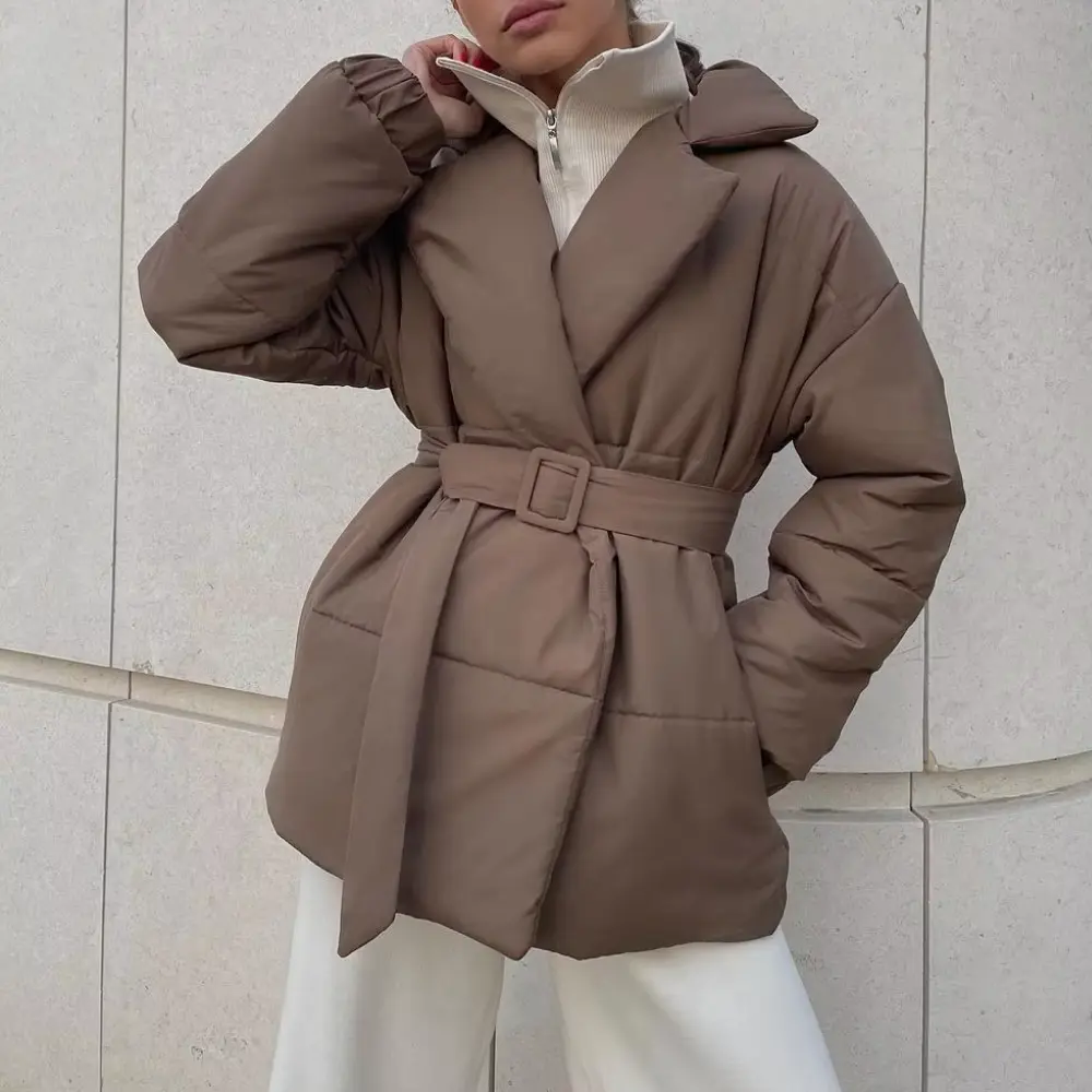 Warme Winterjacke Damen Baumwolle - IdealeKleiden