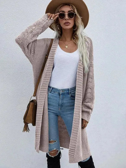 Weiche Strickjacke Damen Lang Pullover