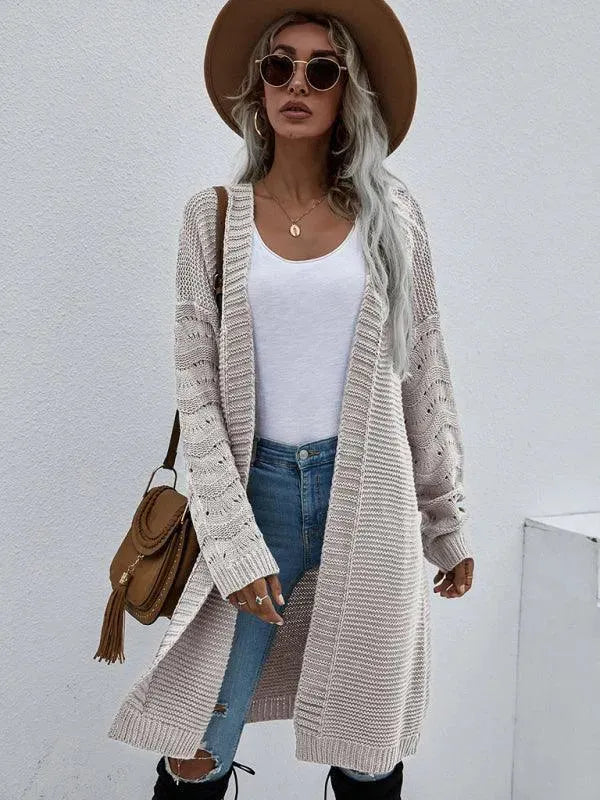 Weiche Strickjacke Damen Lang Pullover