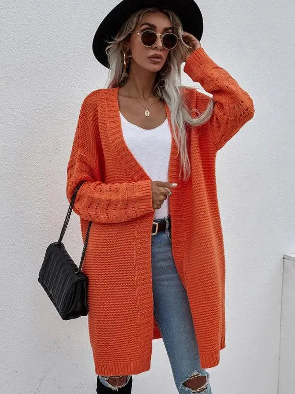Weiche Strickjacke Damen Lang Pullover
