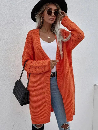 Weiche Strickjacke Damen Lang Pullover