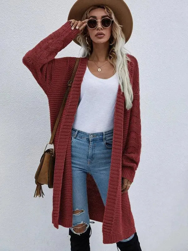 Weiche Strickjacke Damen Lang Pullover