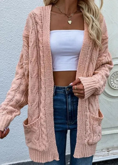 Lange Damen Strickjacke Elegantes Design