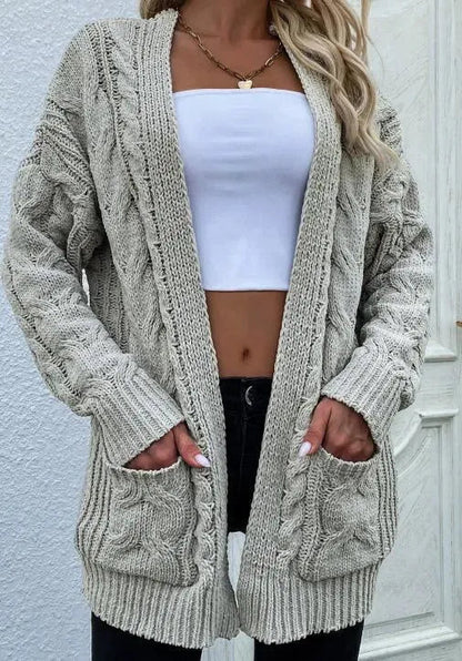 Lange Damen Strickjacke Elegantes Design
