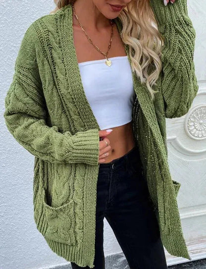 Lange Damen Strickjacke Elegantes Design