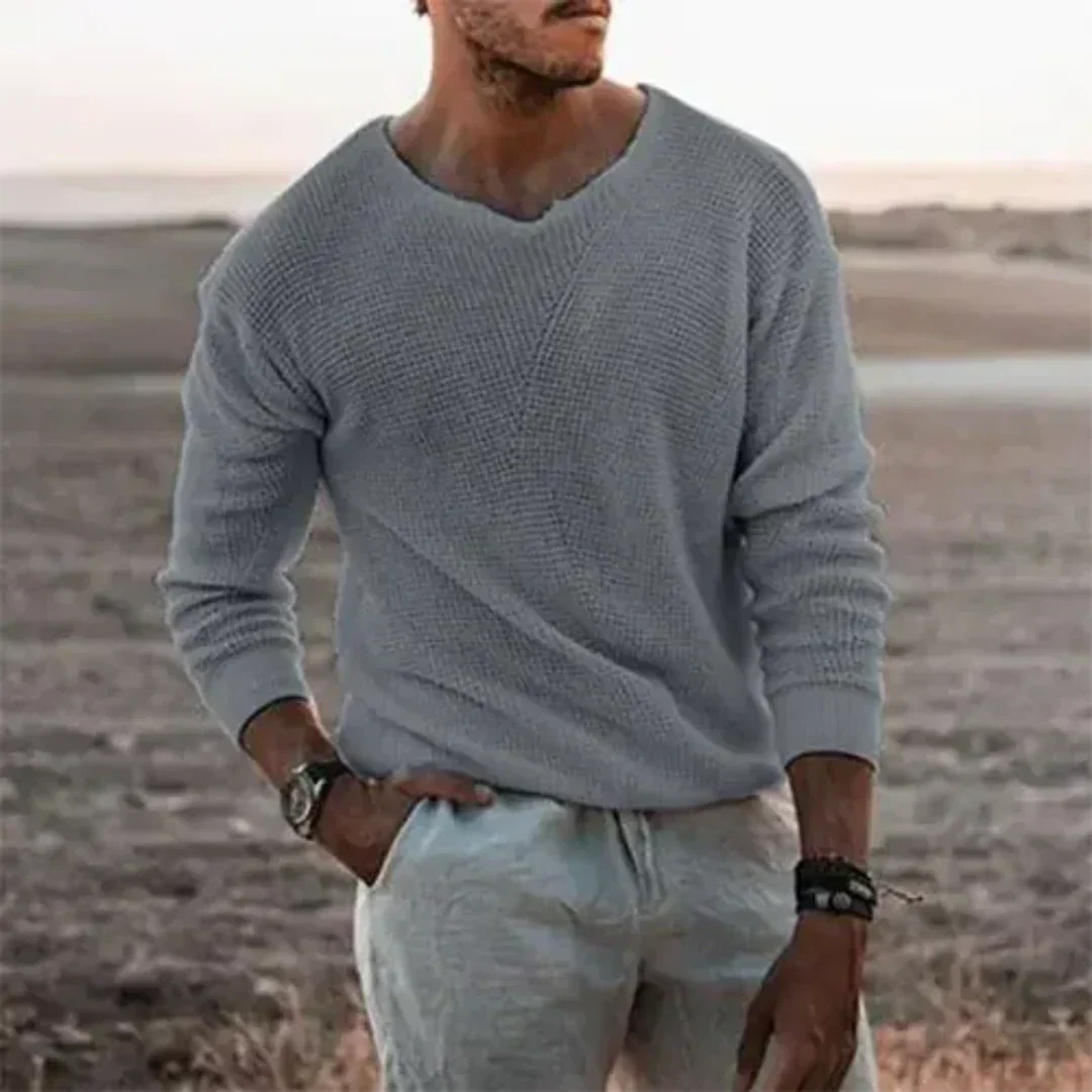 Herren Strickpullover Warm Langarm