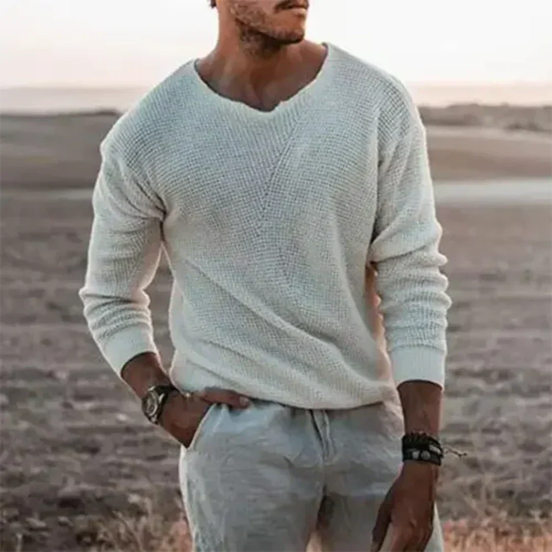 Herren Strickpullover Warm Langarm - IdealeKleiden