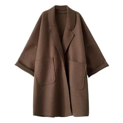 Stylischer Damen Wollmantel Oversized