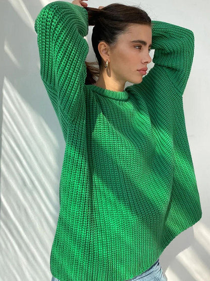Übergröße Damenpullover Grobstrick Modern