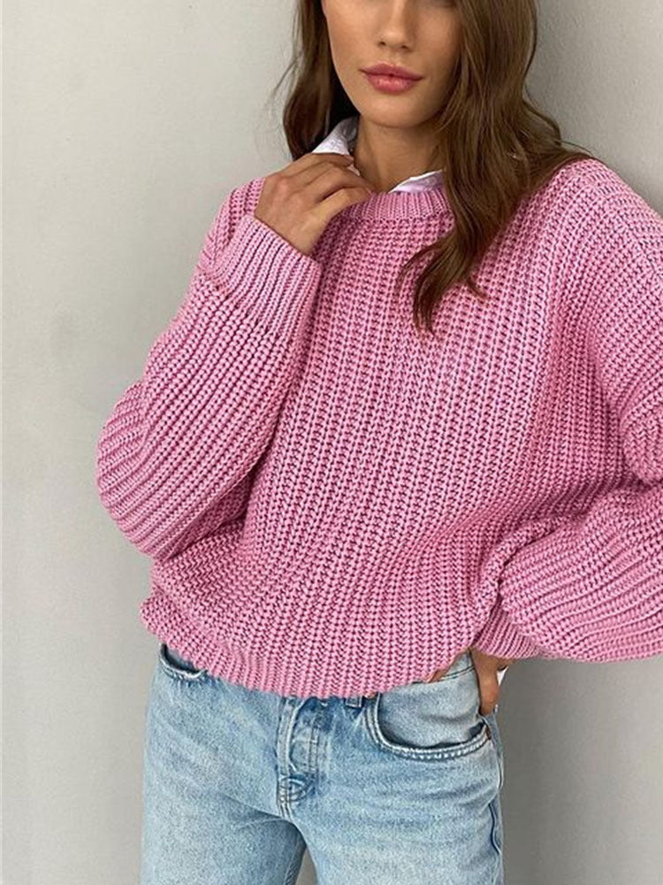 Übergröße Damenpullover Grobstrick Modern