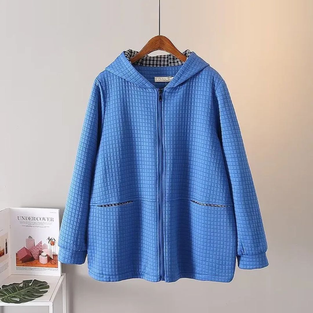 Große Hoodiejacke Baumwolle Bequem Lässig