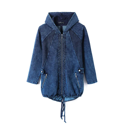 Große Damen Hoodie Oversized Jeans Pullover