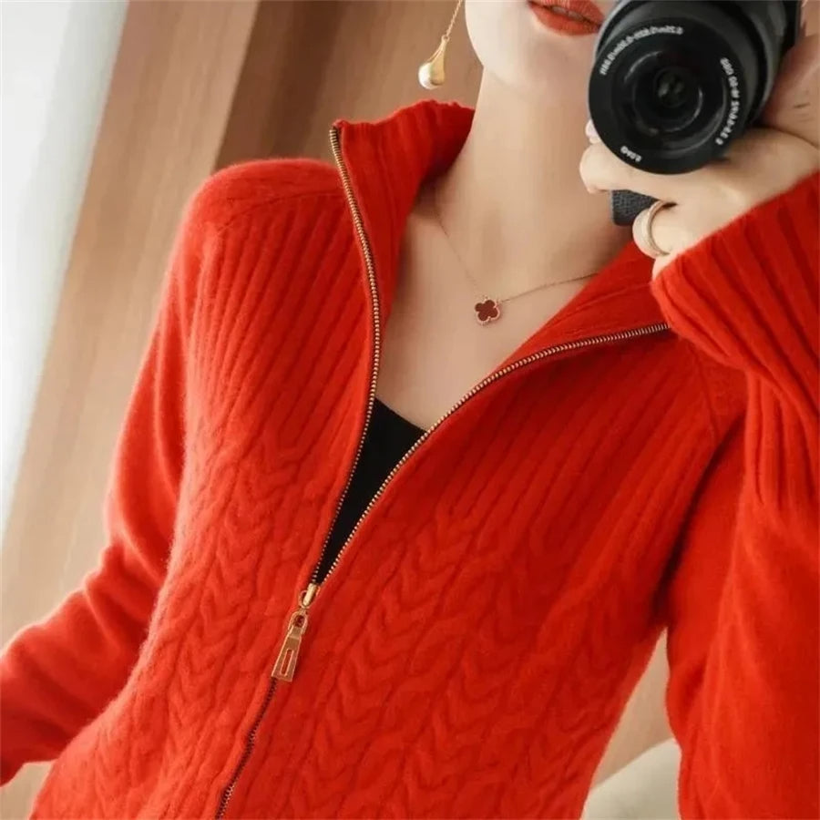 Übergroßer Strickpullover gemütlich Lounge Stil