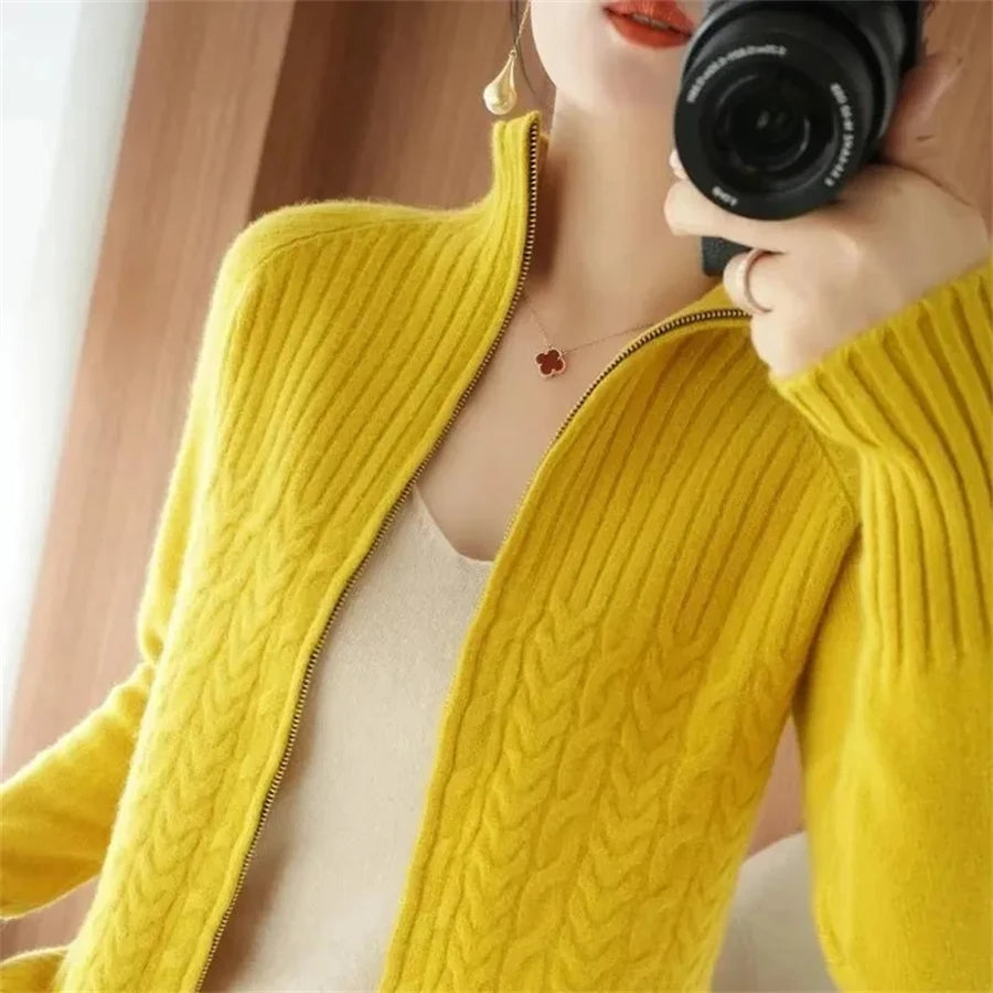 Übergroßer Strickpullover gemütlich Lounge Stil