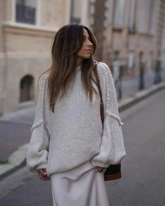 Übergröße Strickpullover Damen Großgröße - IdealeKleiden