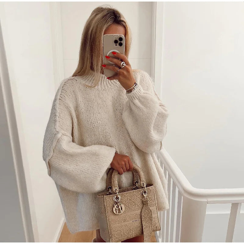 Übergröße Strickpullover Damen Großgröße