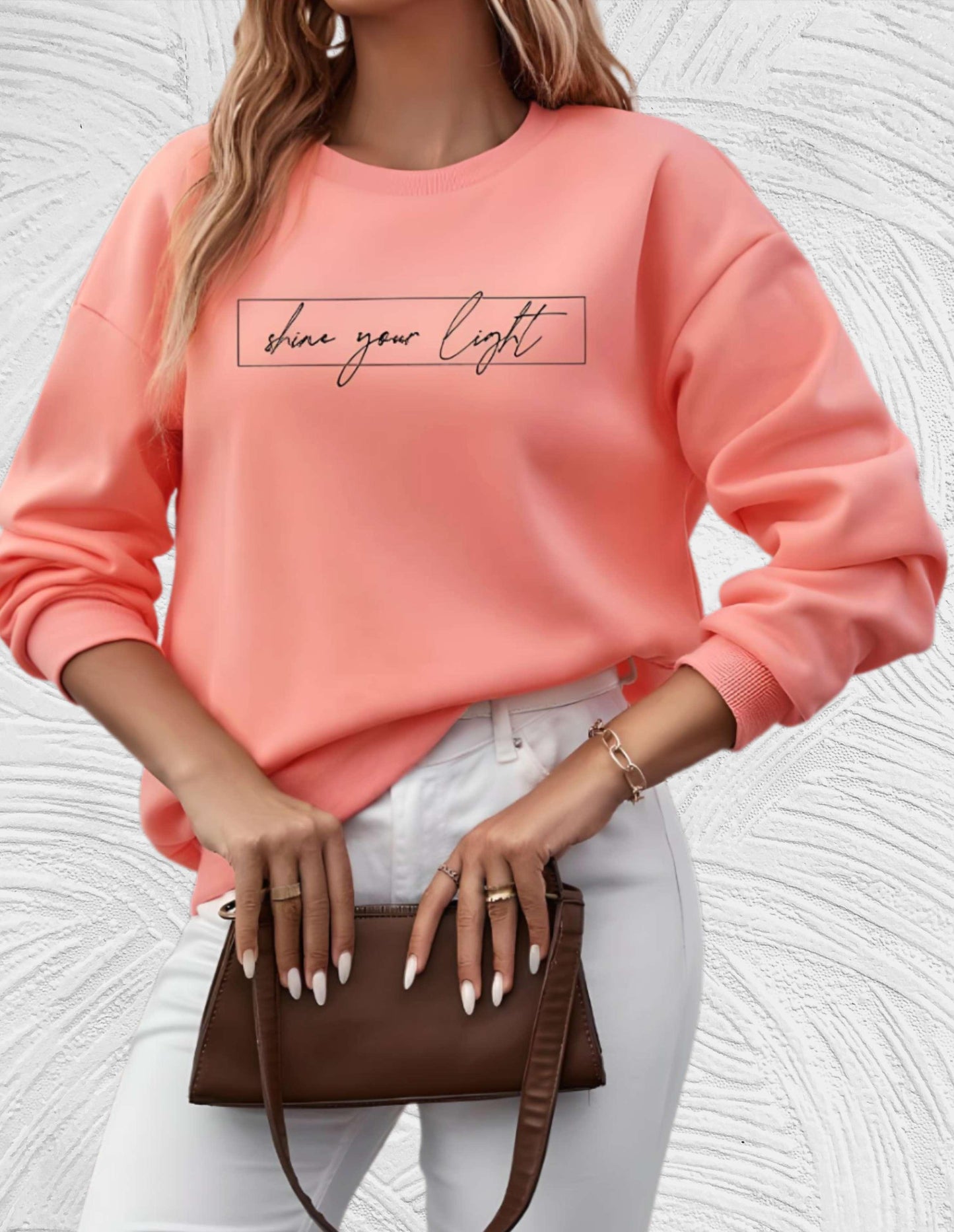 Weite Damenpullover Rundhals Oversized Style