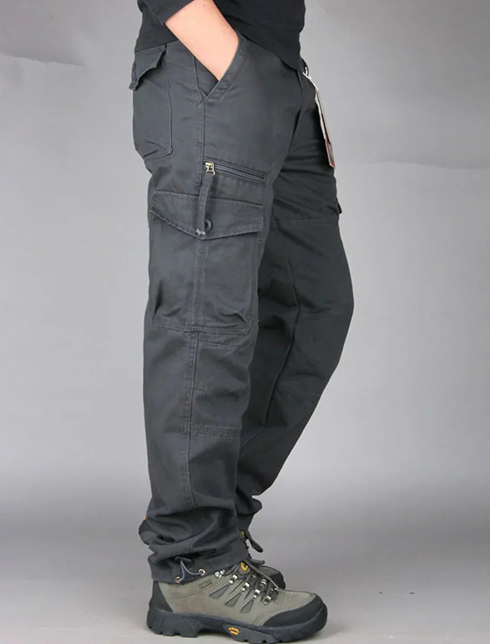 Herren Cargohose Bequem Vieltaschig