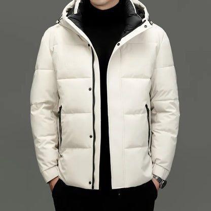 Warme Herren-Winterjacke mit Kapuze