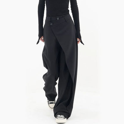 Weite Damenhoose Asymmetrisch Luxusdesign