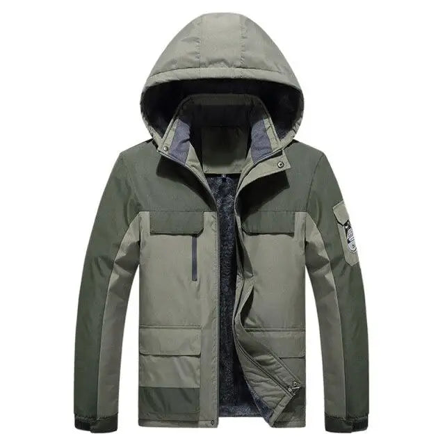 Herren Parka Militärstyle Grüne Windjacke