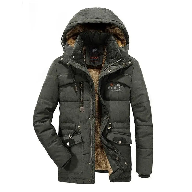 Herren-Parka Elegant Warm Kapuze