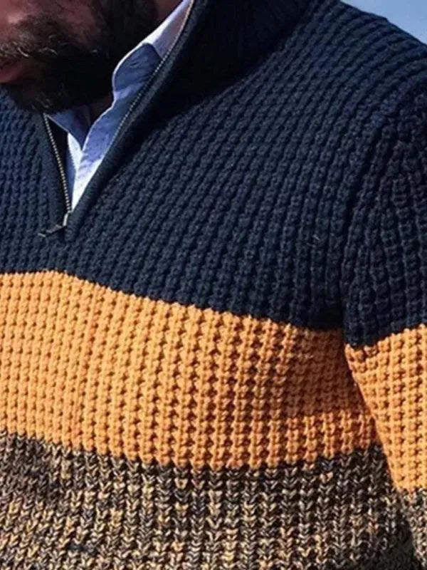 Herren Pullover Reißverschluss Modern - IdealeKleiden