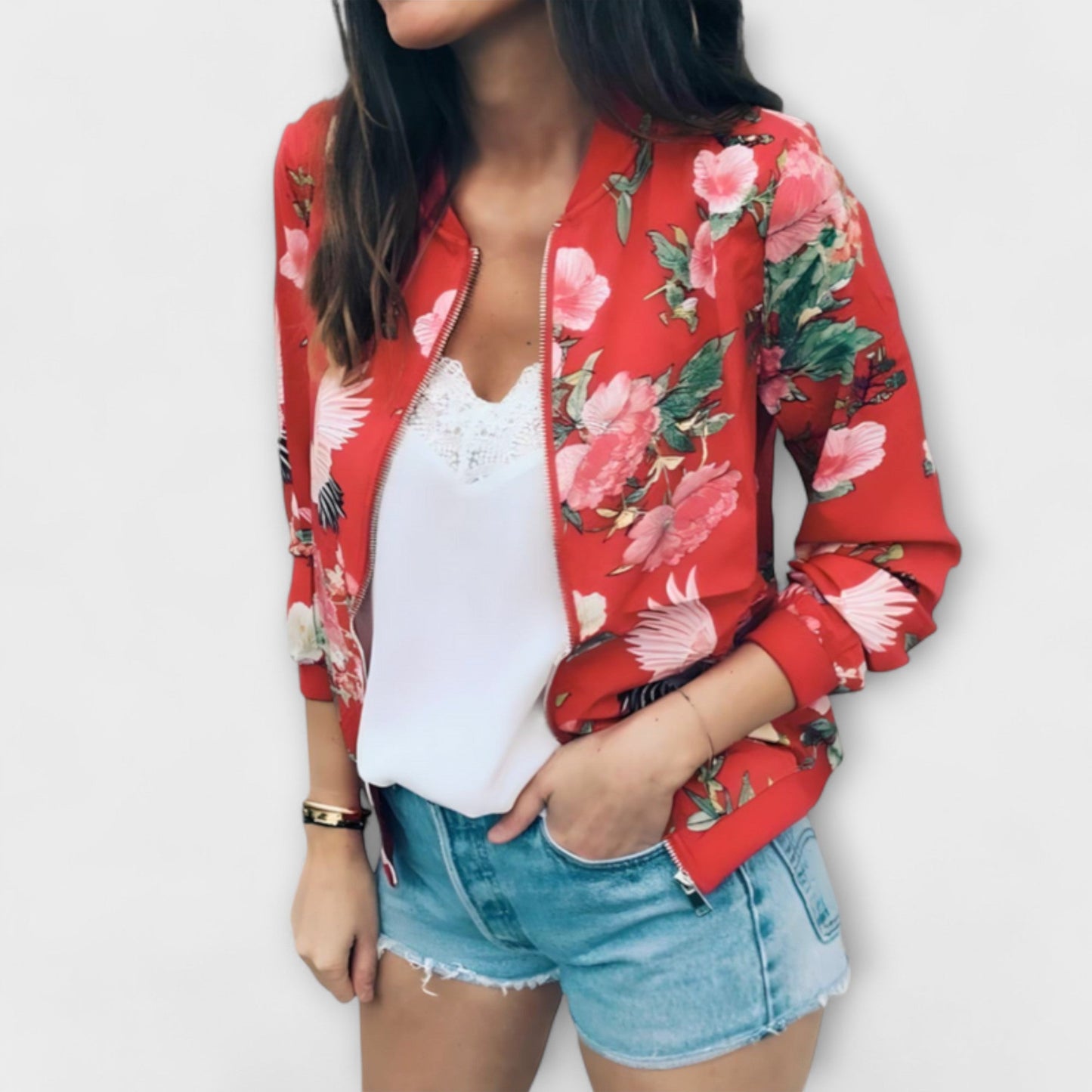 Sommerjacke Blumenmuster