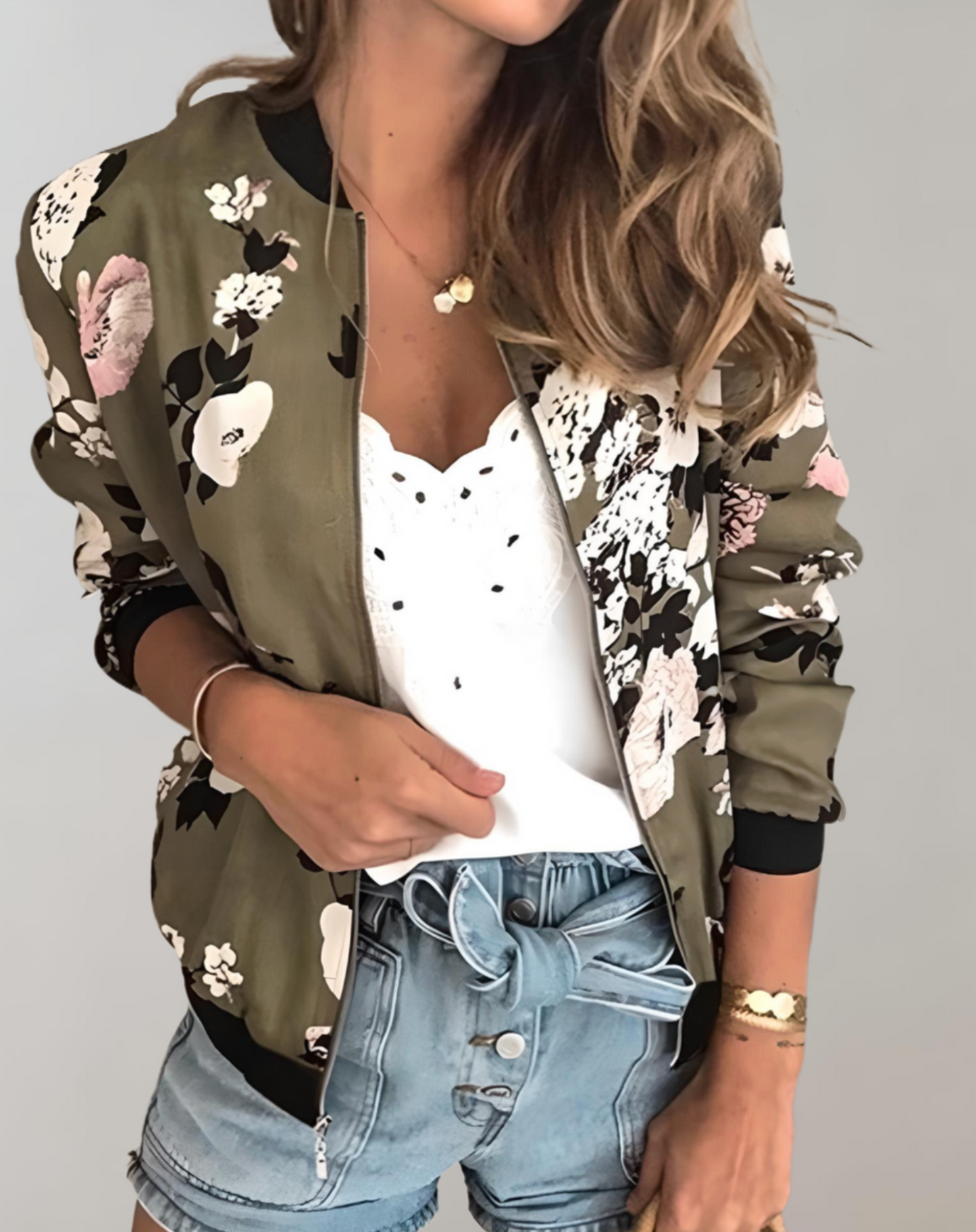 Stilvolle Blumenjacke Damen Kimono