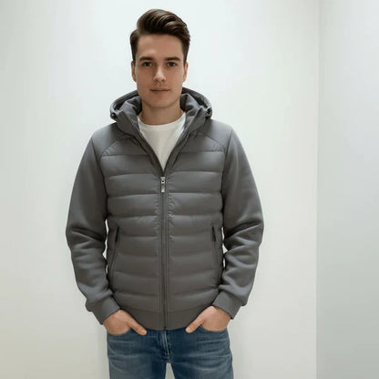 Herren Kapuzenjacke Reißverschluss Taschen