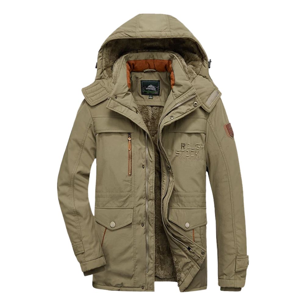 Herren Wintermantel mit Kapuze