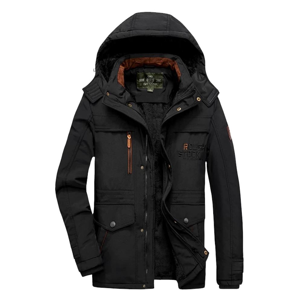 Herren Wintermantel mit Kapuze