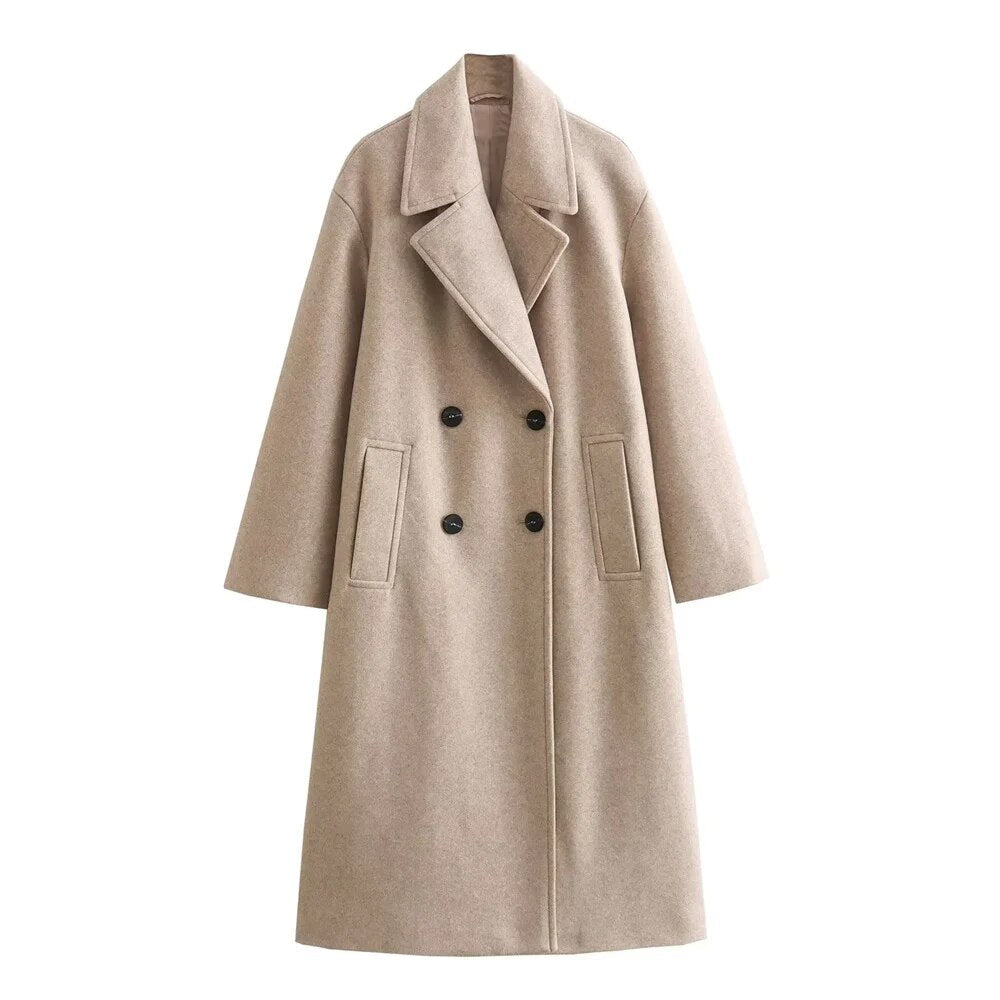 Elegante Damen Winterjacke Lang Modisch Warm