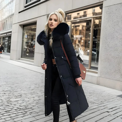 Langer Damenwintermantel Warm & Elegant
