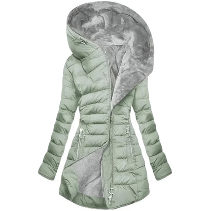 Wintermantel Damen Weich Plüsch