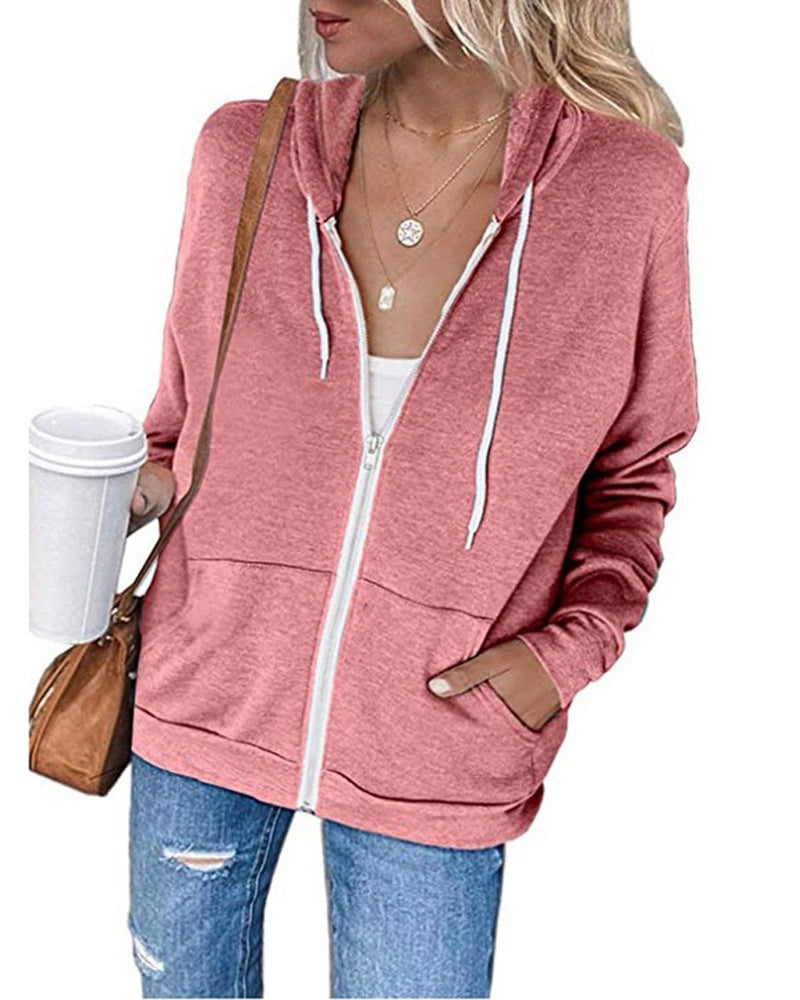 Damen Hoodie Bequem Mit Taschen