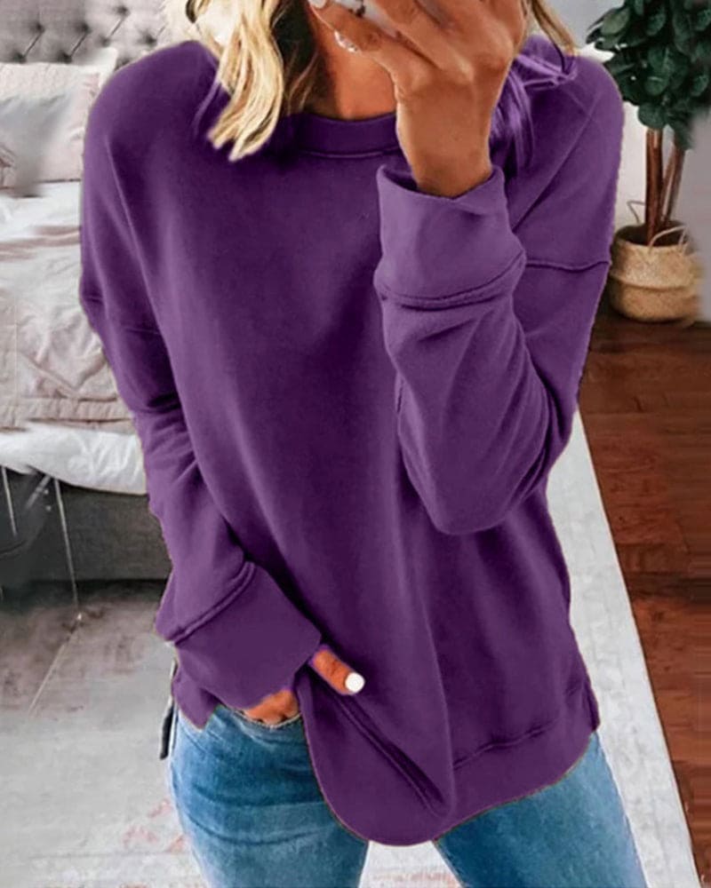 Bequemes Damen Sweatshirt Einfach Stilvoll