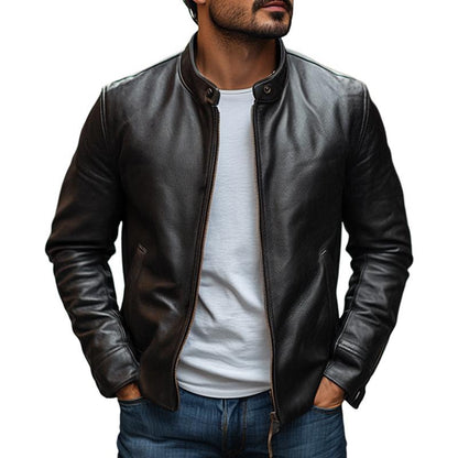 Slim Fit Herrenjacke Modern Stehkragen - IdealeKleiden