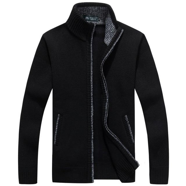 Herren Strickjacke Fleece Innenwarm - IdealeKleiden