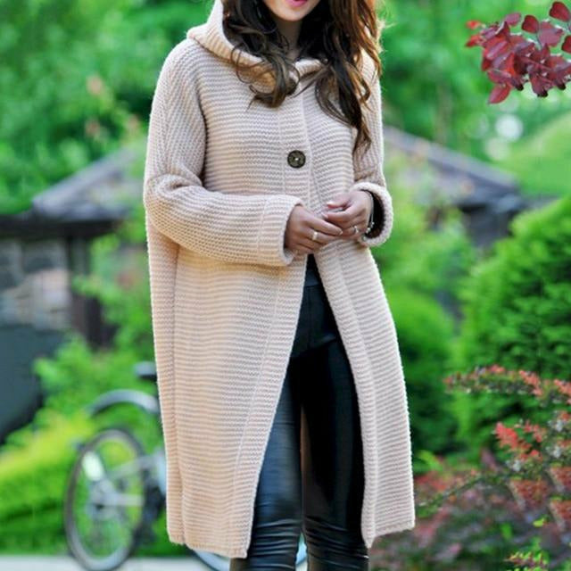 Klassische Strickjacke Damen Lange Qualität