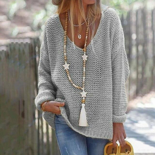 Stilvoller Strickpullover Damen Modern Design