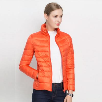 Grüne Winterjacke Damen Isolierpuffer