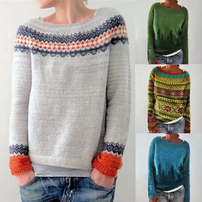 Retro Sweatshirt Stilvoll Komfortabel Damen - IdealeKleiden