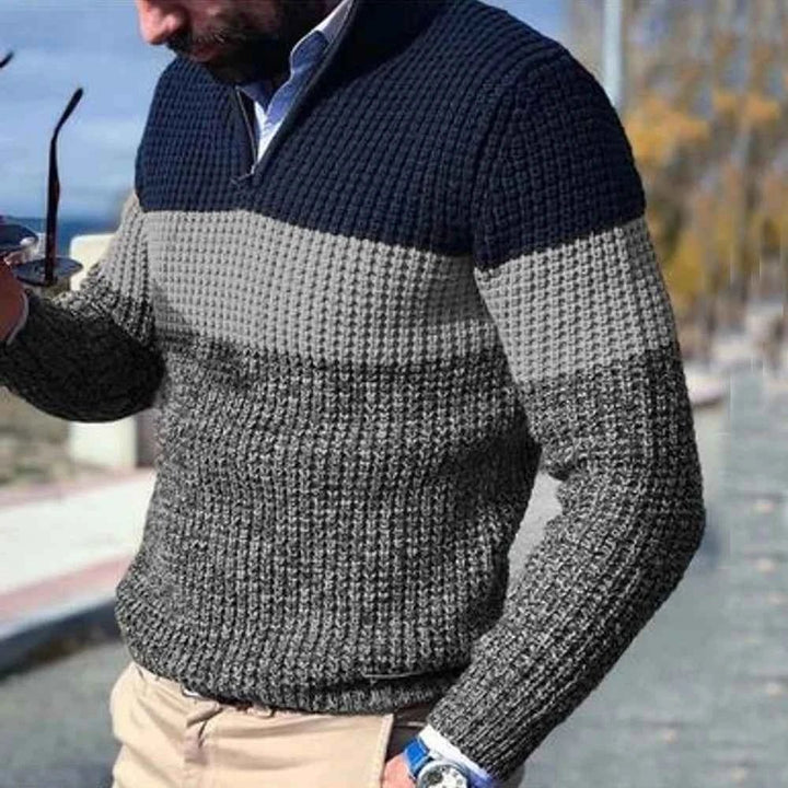Herren Pullover Reißverschluss Schnellzugang