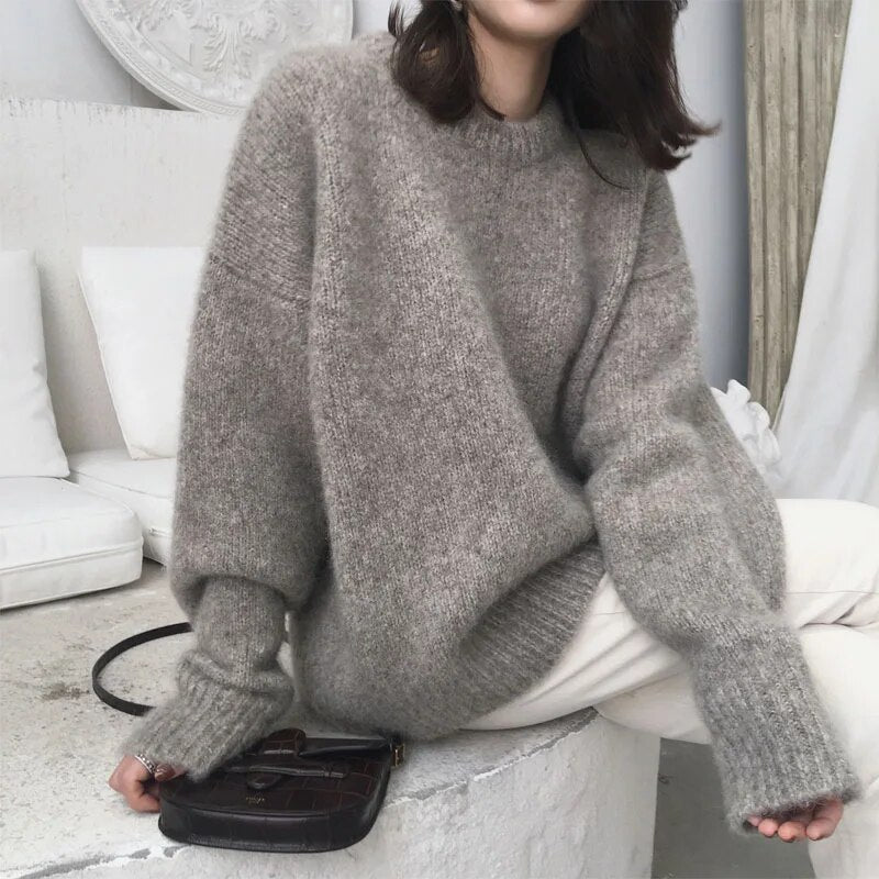 Stilvoller Langarm Pullover Damen