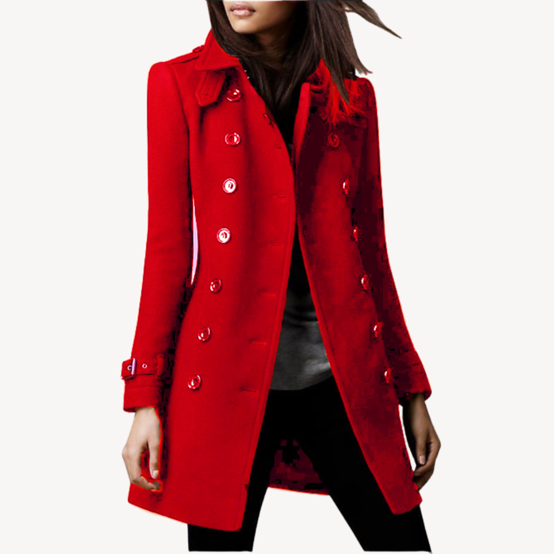 Damen Wollmantel Elegant Kurz