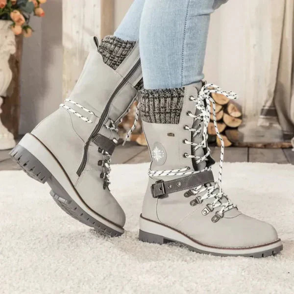 Wasserdichte Winterstiefel Damen Warm Komfort Grip - IdealeKleiden